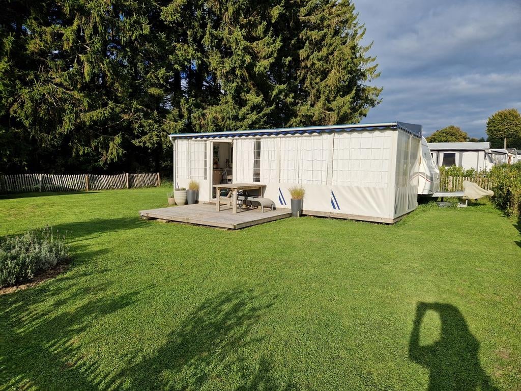LMC Musica 720 op prachtige vaste jaarplaats Monschau, Caravans en Kamperen, Caravans, Particulier, LMC en Münsterland, Tot en met 4