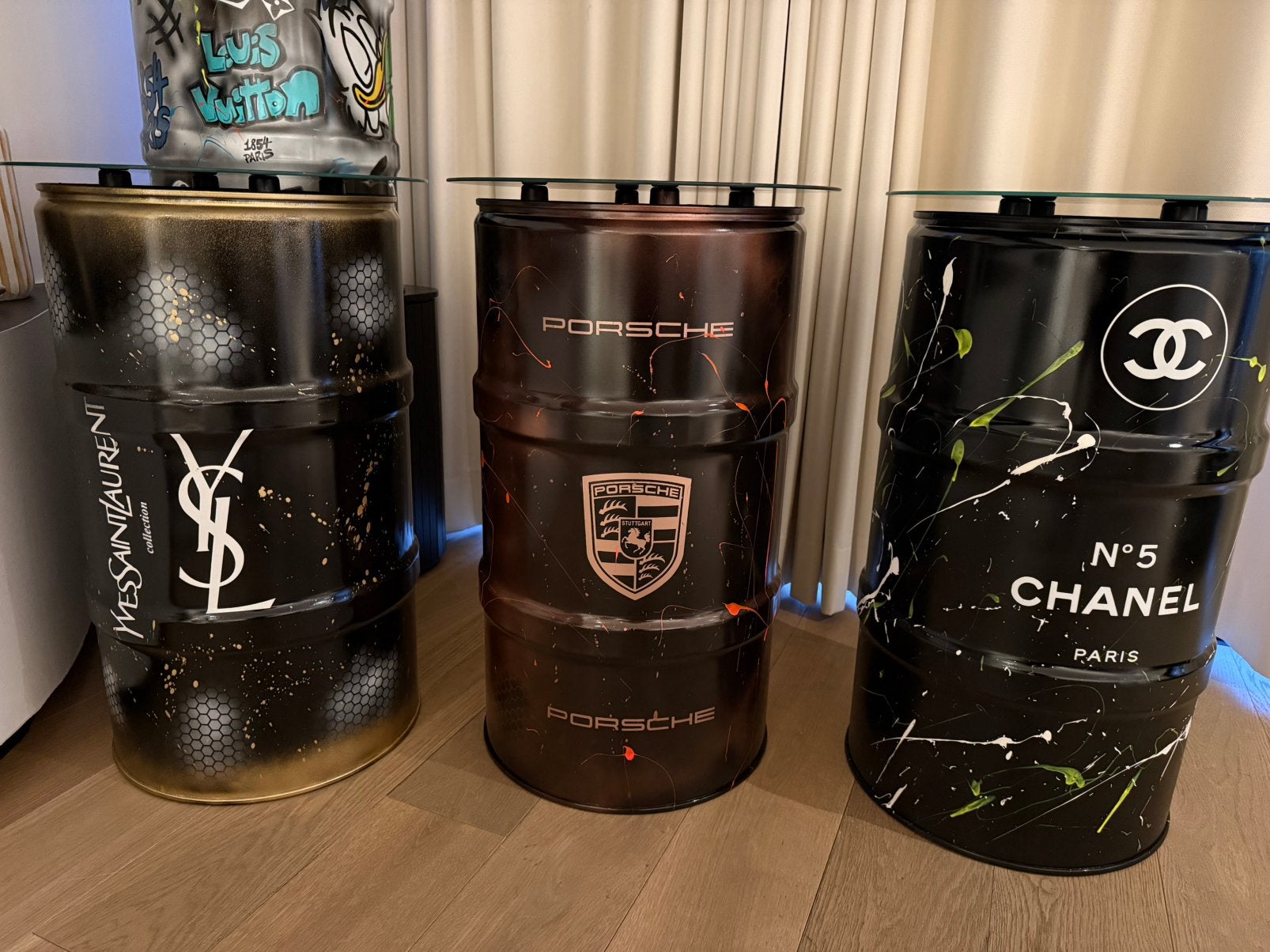 Barrel bijzettafels, Antiek en Kunst, Ophalen of Verzenden