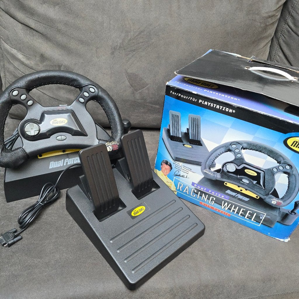 Team MadCatz Racing Wheel voor PlayStation, Ophalen of Verzenden, Gebruikt, Stuur of Pedalen, PlayStation 1