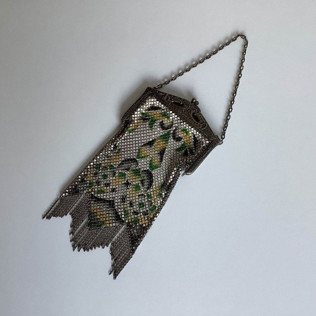 Rare sac art déco Whiting & Davis - Elsa Schiaparelli, Enlèvement ou Envoi