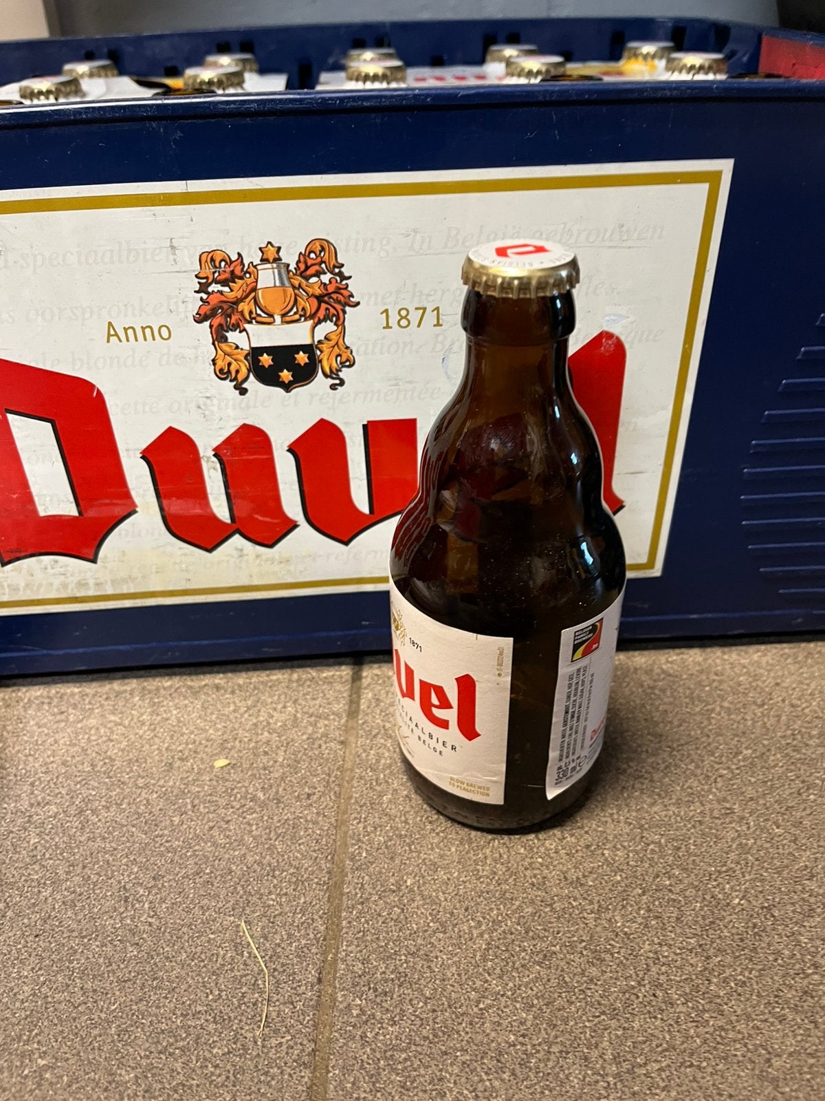 Duvel flesje ongeopend en leeg, Verzamelen, Ophalen, Zo goed als nieuw