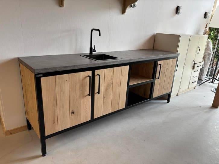 Design buitenkeukens | Eiken en staal | BBQ maatwerk, Tuin en Terras, Ophalen of Verzenden