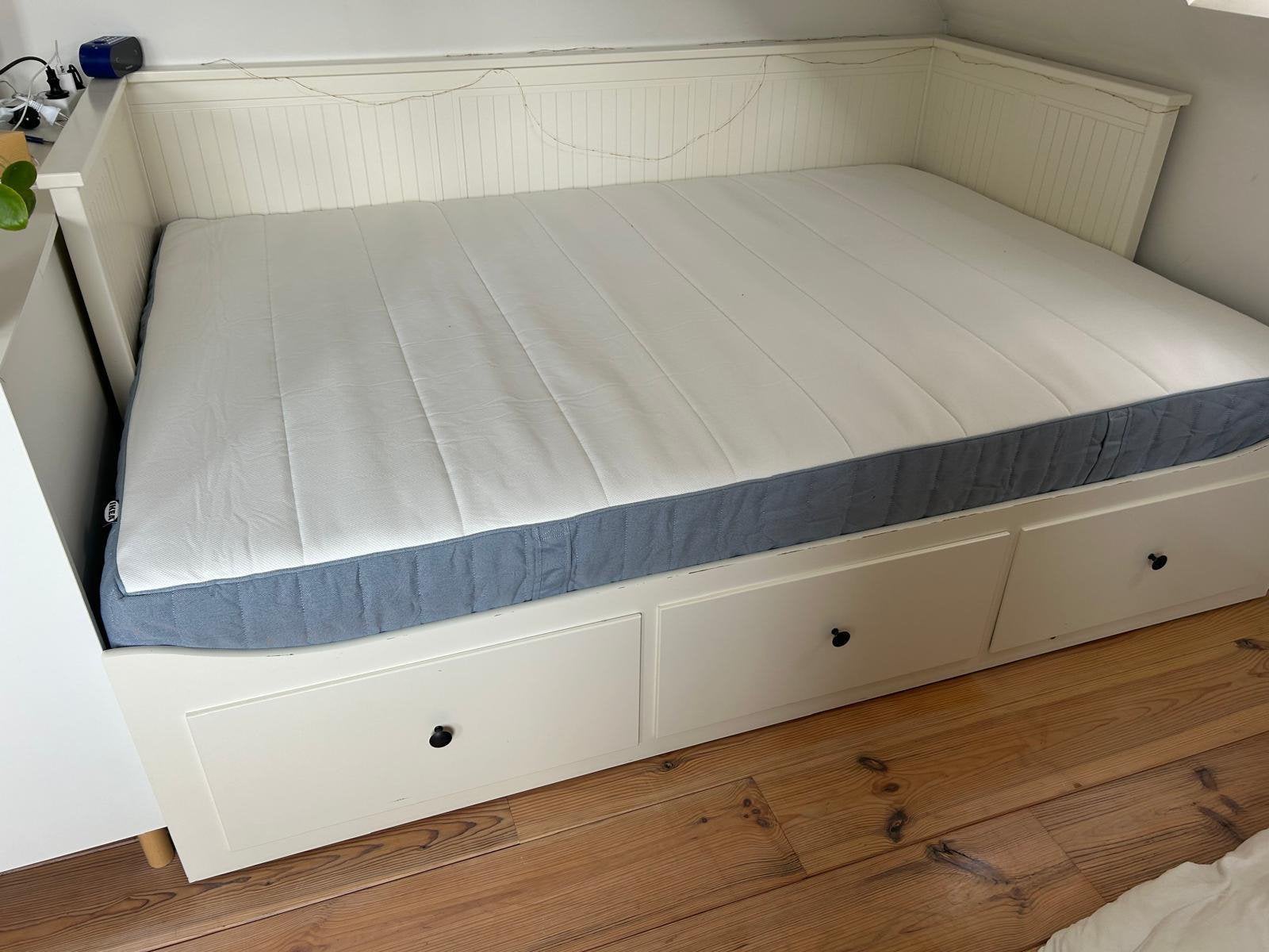Uitschuifbaar eenpersoonsbed, Ophalen, Wit, Twijfelaar, 200 cm