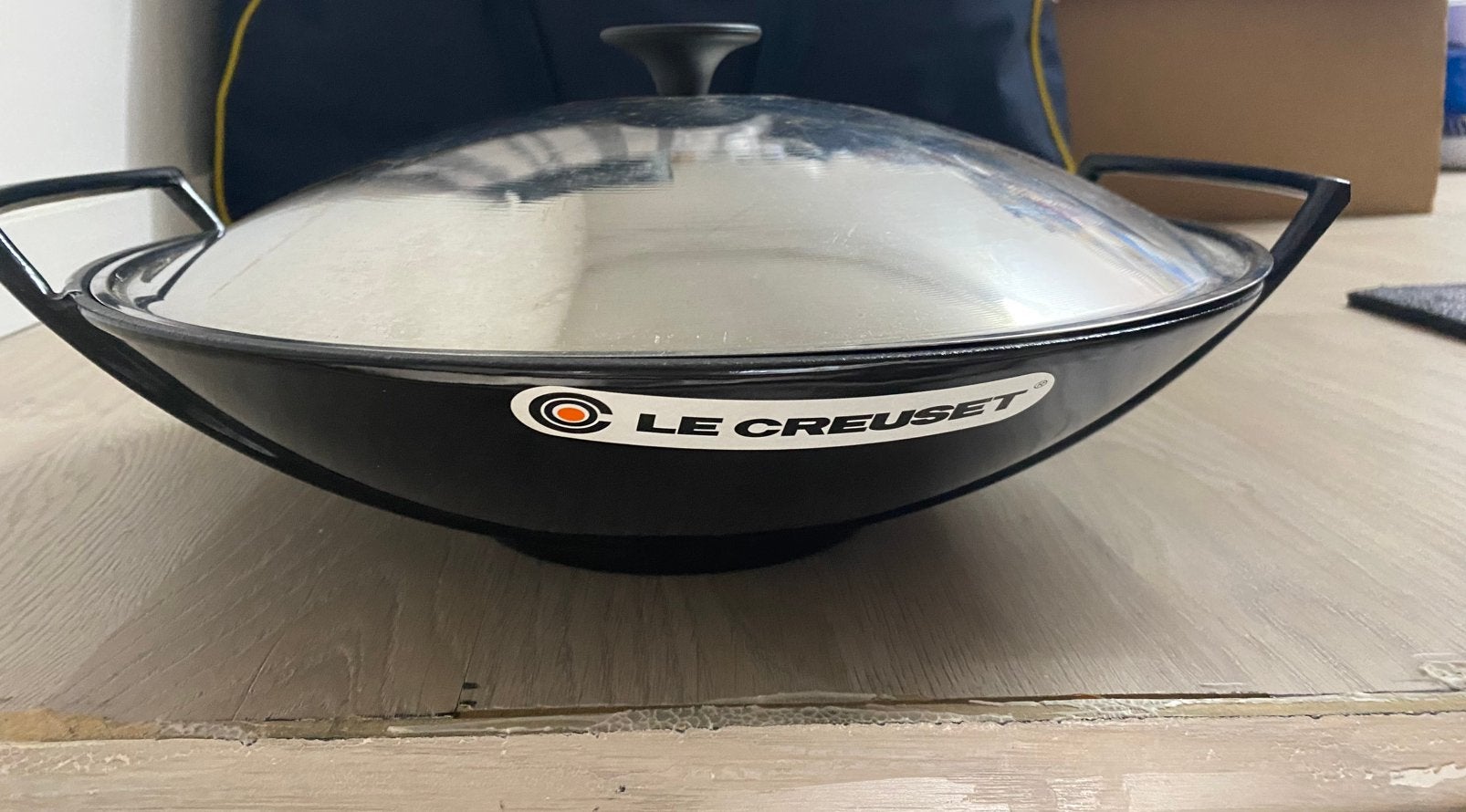 Poêle à wok Le Creuset noire, Enlèvement, Comme neuf, Wok, Le Creuset