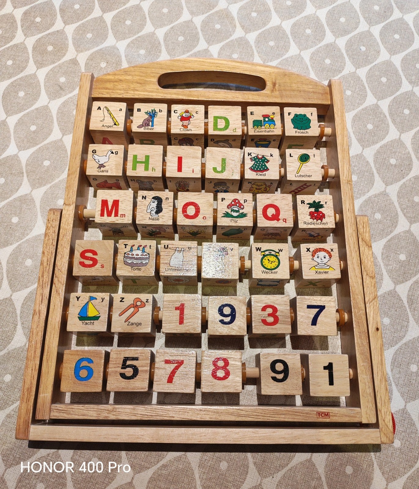 Houten speelrek met cijfers en letters, Kinderen en Baby's, Ophalen of Verzenden