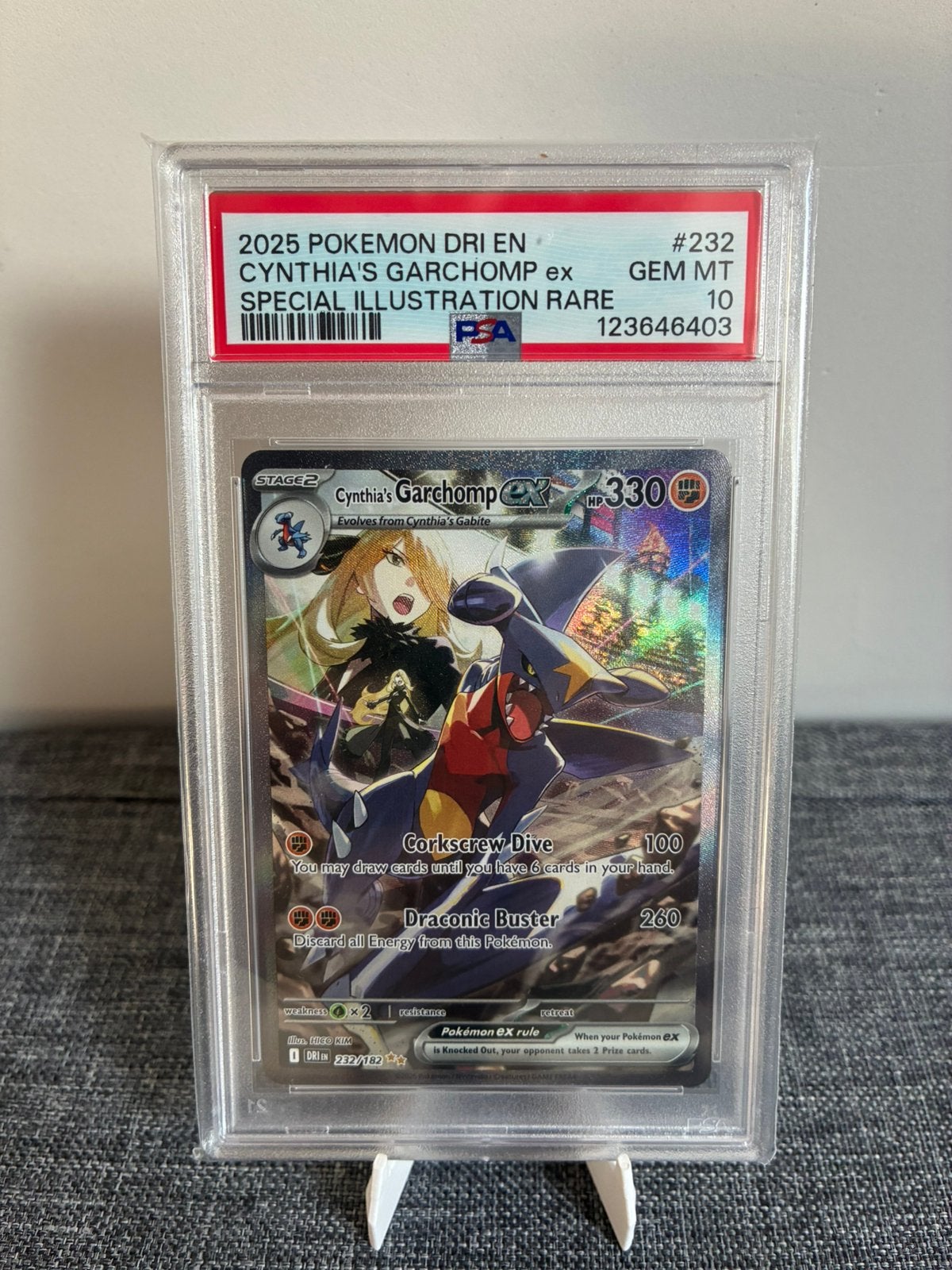 Cynthia’s Garchomp ex PSA 10, Hobby en Vrije tijd, Ophalen of Verzenden, Zo goed als nieuw