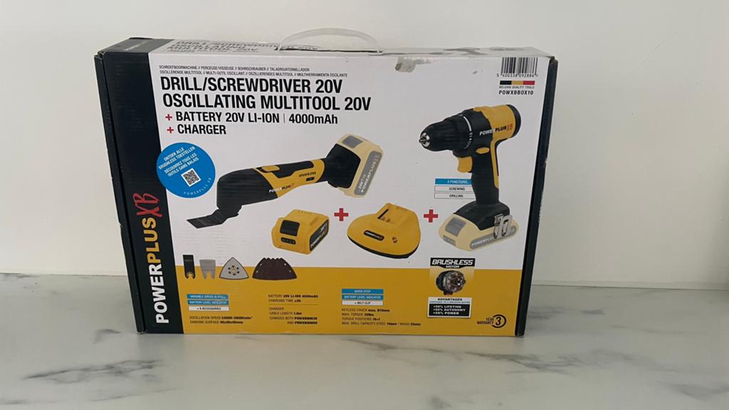 Powerplus XB 20V Gereedschapsset, Doe-het-zelf en Bouw, Gereedschap | Boormachines, Nieuw, Boor- en Schroefmachine, 600 watt of meer