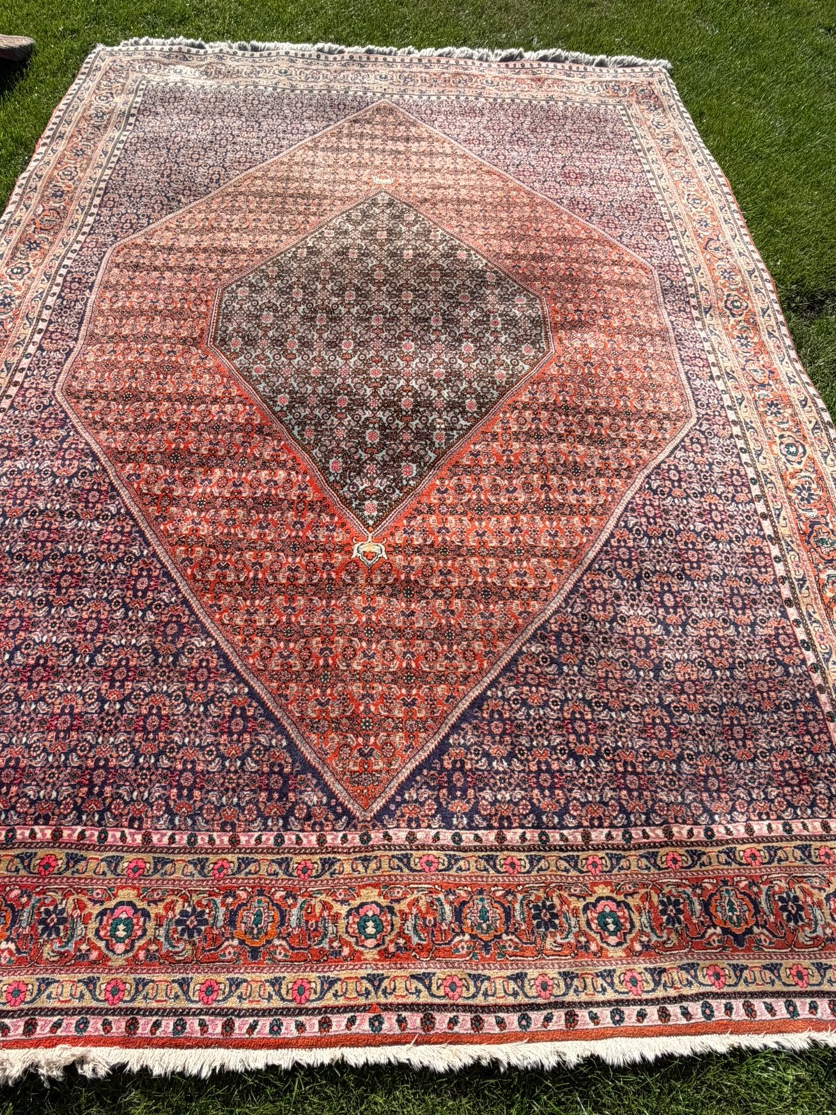 handgeknoopt Perzische tapijt 3,40 x 2,40, Ophalen, Beige