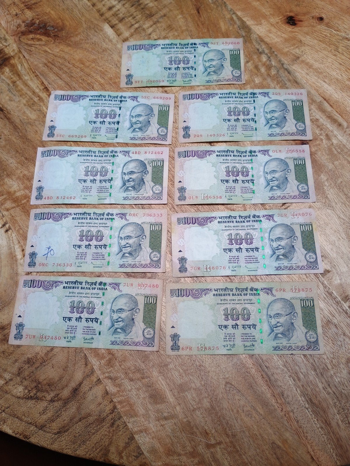 biljetten India 1020 rupees, Ophalen of Verzenden