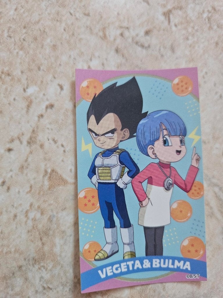 sticker anime uit Japan Dragonball Daima Vegeta en Bulma, Ophalen of Verzenden, Zo goed als nieuw, Film, Tv of Omroep