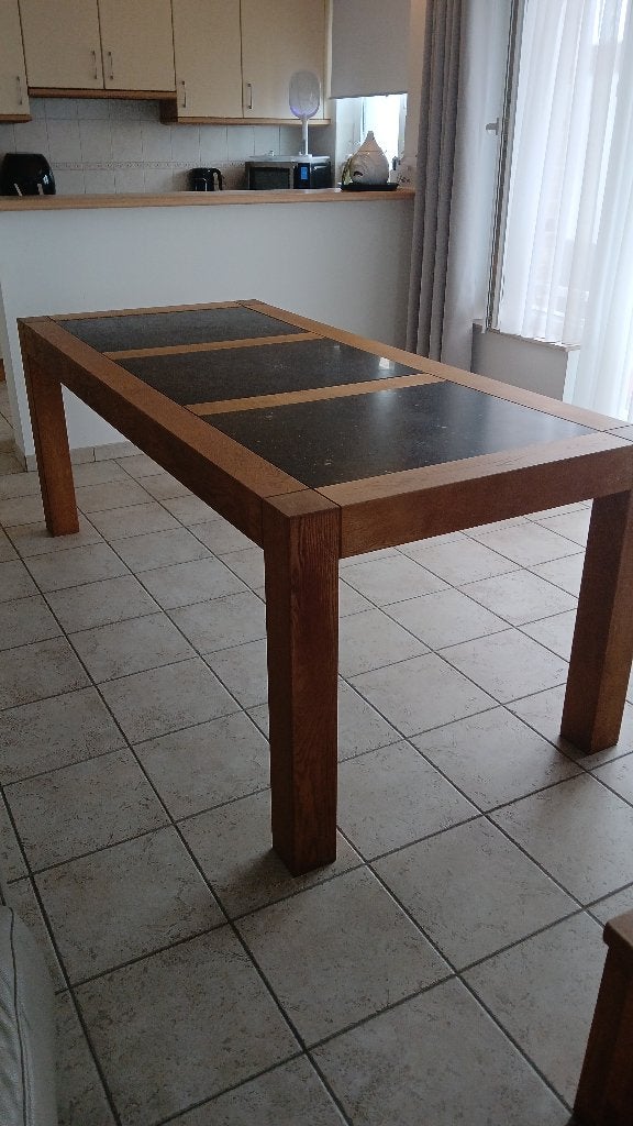 Eetkamertafel, Huis en Inrichting, Tafels | Eettafels, Ophalen, Rechthoekig, 200 cm of meer