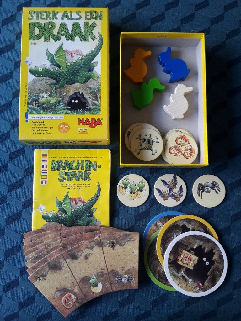 Haba kinderspel Sterk als een Draak, 2-4 spelers, 5+, Ophalen of Verzenden, Zo goed als nieuw, Haba