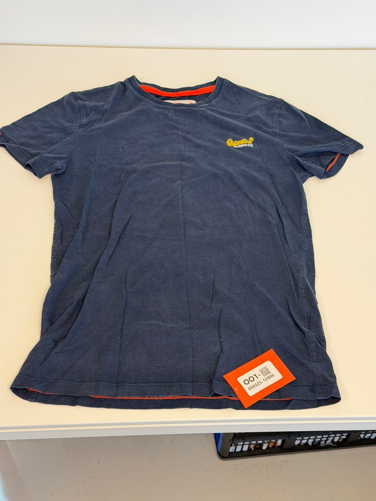 T-shirt vintage Superdry bleu foncé XS T-shirt pour homme, Enlèvement ou Envoi, Comme neuf, Taille 46 (S) ou plus petite, Bleu