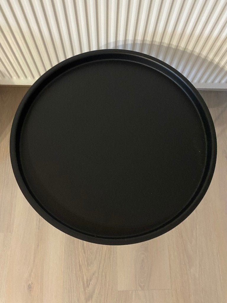 Bijzet tafeltje, Huis en Inrichting, Tafels | Bijzettafels, Minder dan 55 cm, Metaal of Aluminium, Rond, Zo goed als nieuw