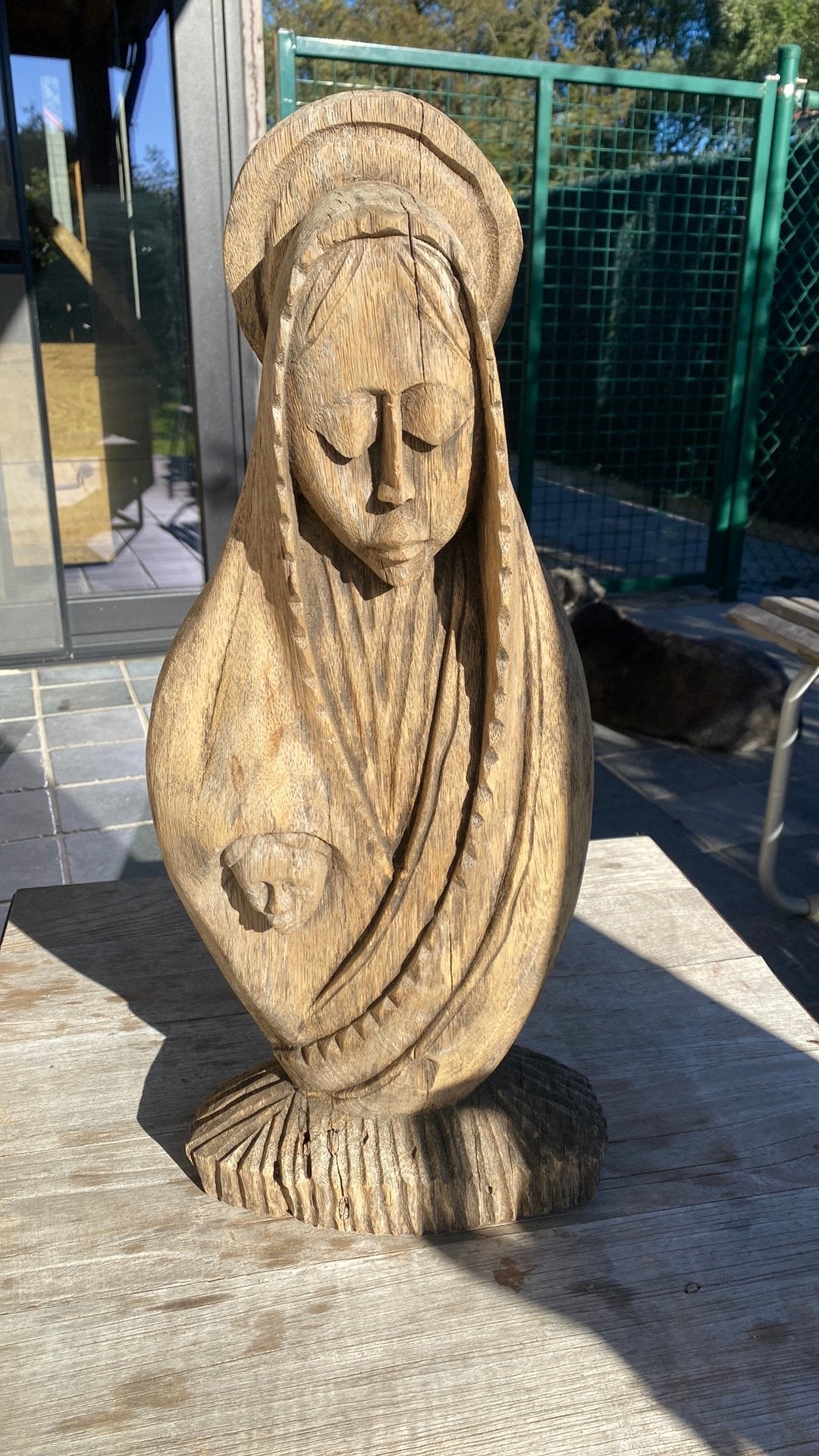 Heilig houten beeld, Antiek en Kunst, Ophalen, Brutalistisch, 50 - 100 cm, Hout