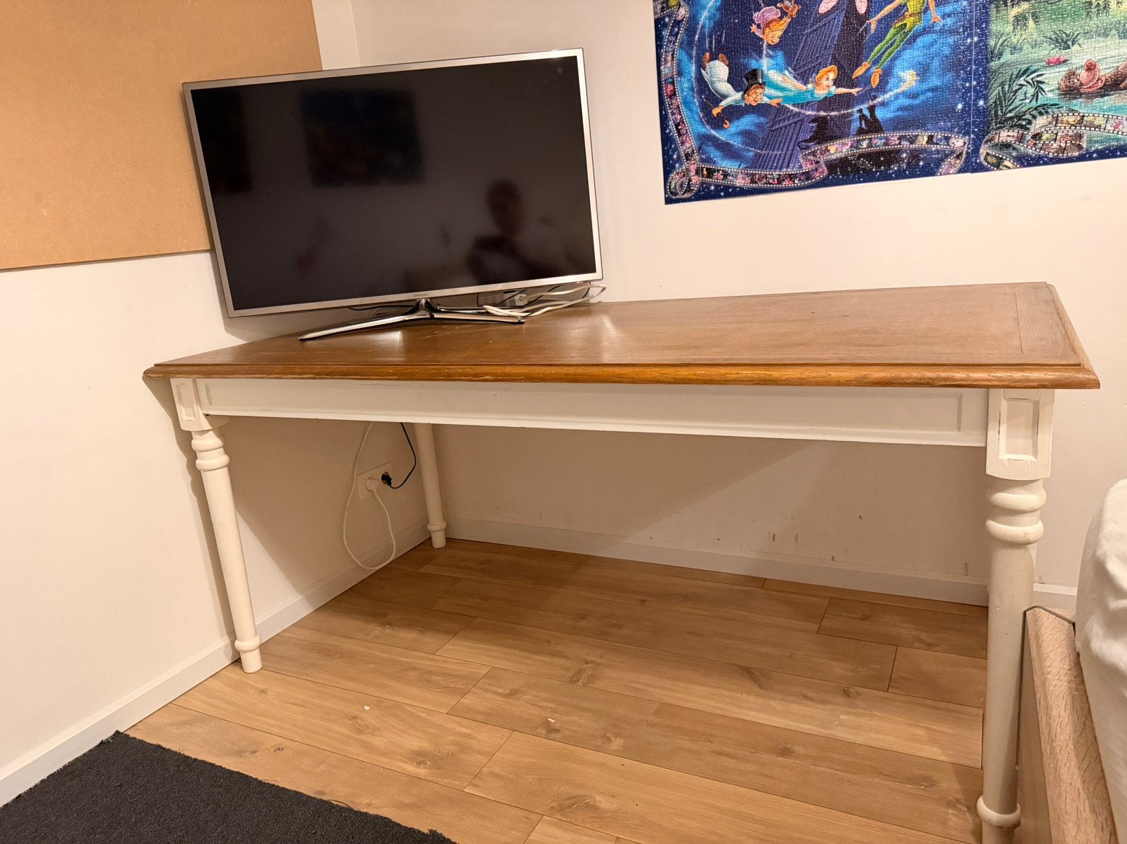 Landelijke eettafel, verlengbaar, Huis en Inrichting, Tafels | Eettafels, Zo goed als nieuw, Ophalen