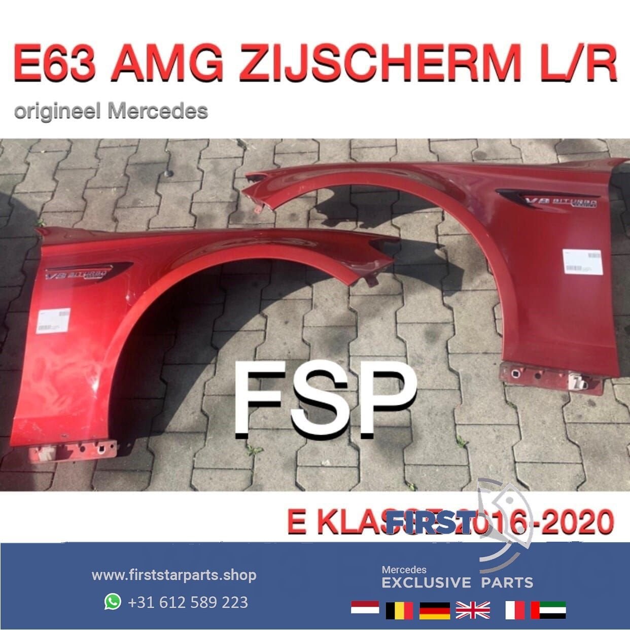 W213 S213 E63 ZIJSCHERM E63s VOORSCHERM SCHERM Mercedes E 63, Auto-onderdelen, Gebruikt, -, Links, Ophalen of Verzenden