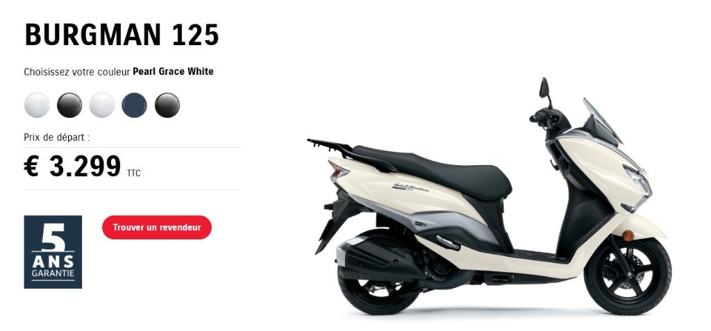 SUZUKI BURGMAN 125, Scooter, Entreprise, Neuf, 1 cylindre