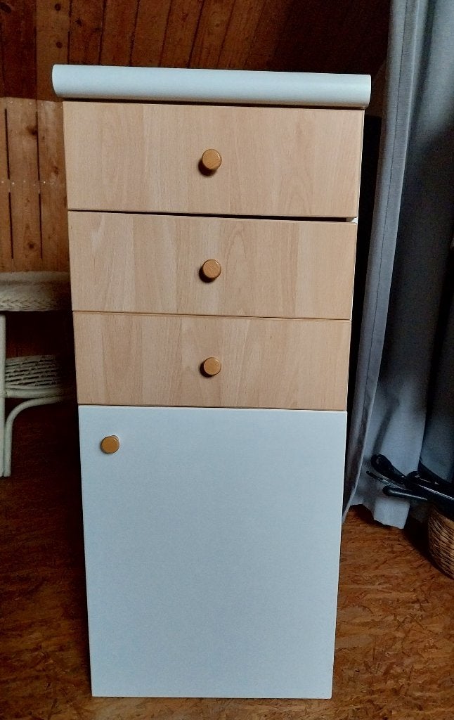 Meuble 1 porte 3 tiroirs, Avec tiroir(s), 25 à 50 cm, Comme neuf, Enlèvement