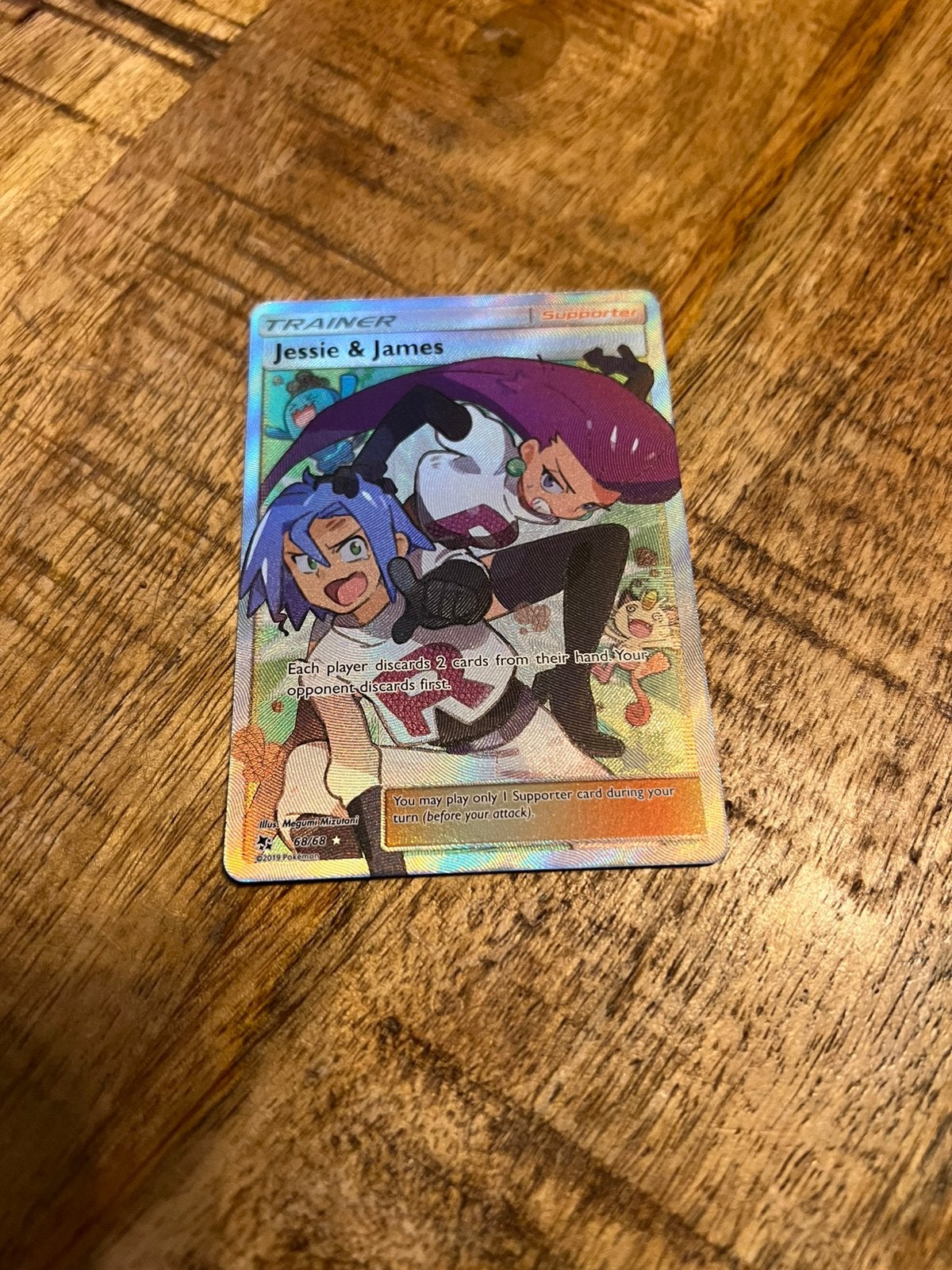Pokémon Jessie & James Alt Art Hidden Fates 68/68, Ophalen, Nieuw, Losse kaart