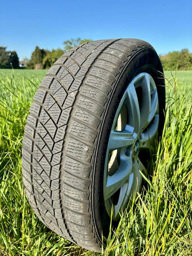 4 jantes BMW et pneus hiver 205/55/17, Auto-onderdelen, Banden en Velgen, Ophalen, Gebruikt, 17 inch, Band(en)