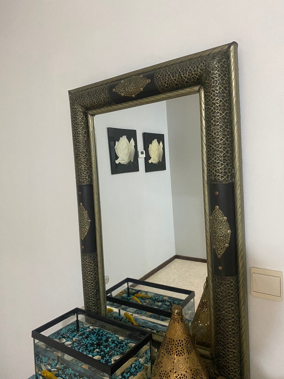 miroir, Maison & Meubles, Comme neuf, Enlèvement, 50 à 75 cm, 100 à 150 cm