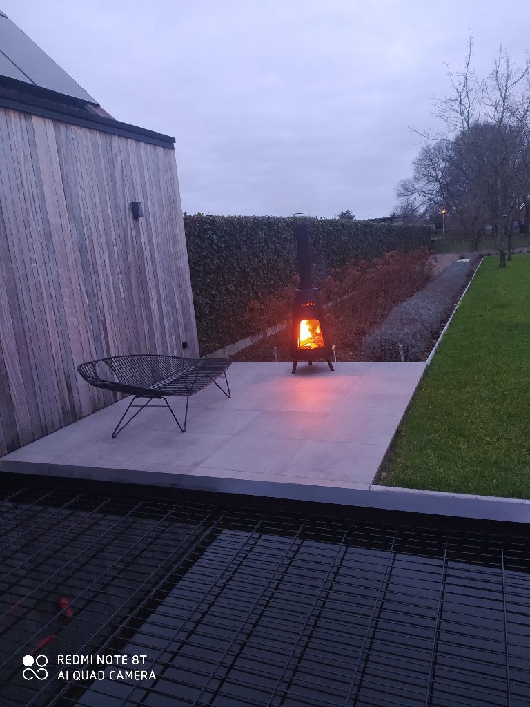Buitenhaard terraskachel houtkachel met 50% korting, Tuin en Terras, Ophalen, Gebruikt