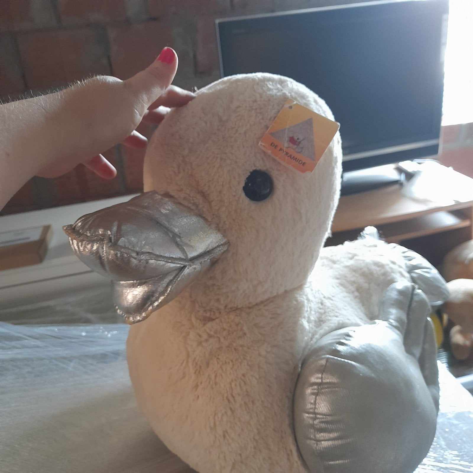 Knuffel, Ophalen of Verzenden, Gebruikt, Eend