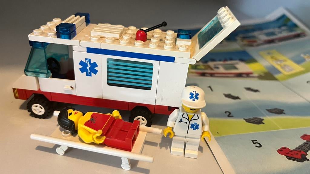 Lego system 6666 - ambulance, Accessoires inclus, Lego, Ensemble complet, Comme neuf