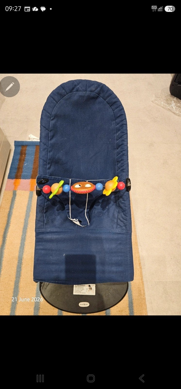 Transat BabyBjorn avec arche de jeu, Enfants & Bébés, Enlèvement, Chaise rebondissante