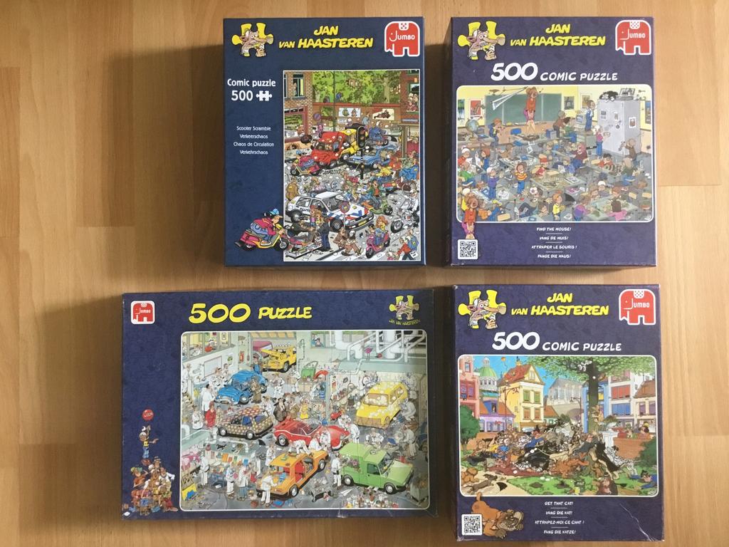 Puzzels Jan Van Haasteren 500 stuks, Ophalen of Verzenden, 500 t/m 1500 stukjes, Legpuzzel
