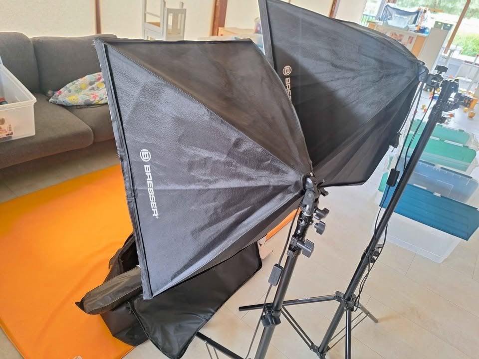 Bresser daglichtset br-2240 1875W, Audio, Tv en Foto, Fotografie | Fotostudio en Toebehoren, Gebruikt, Studiolamp, Bresser, Inclusief draagtas