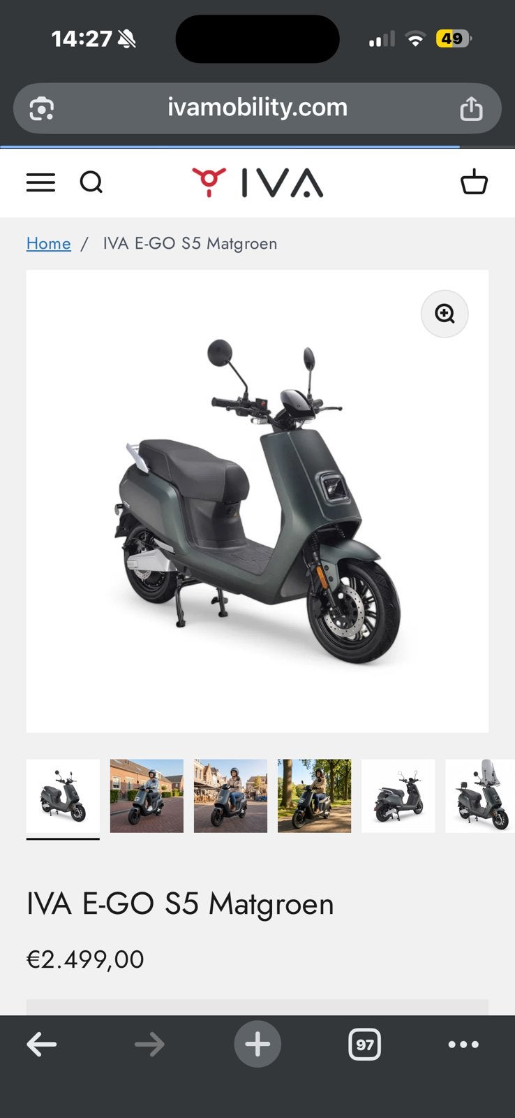Te koop ( met papieren & sleutel ) ZONDER BATTERIJ, Fietsen en Brommers, Ophalen, Zo goed als nieuw