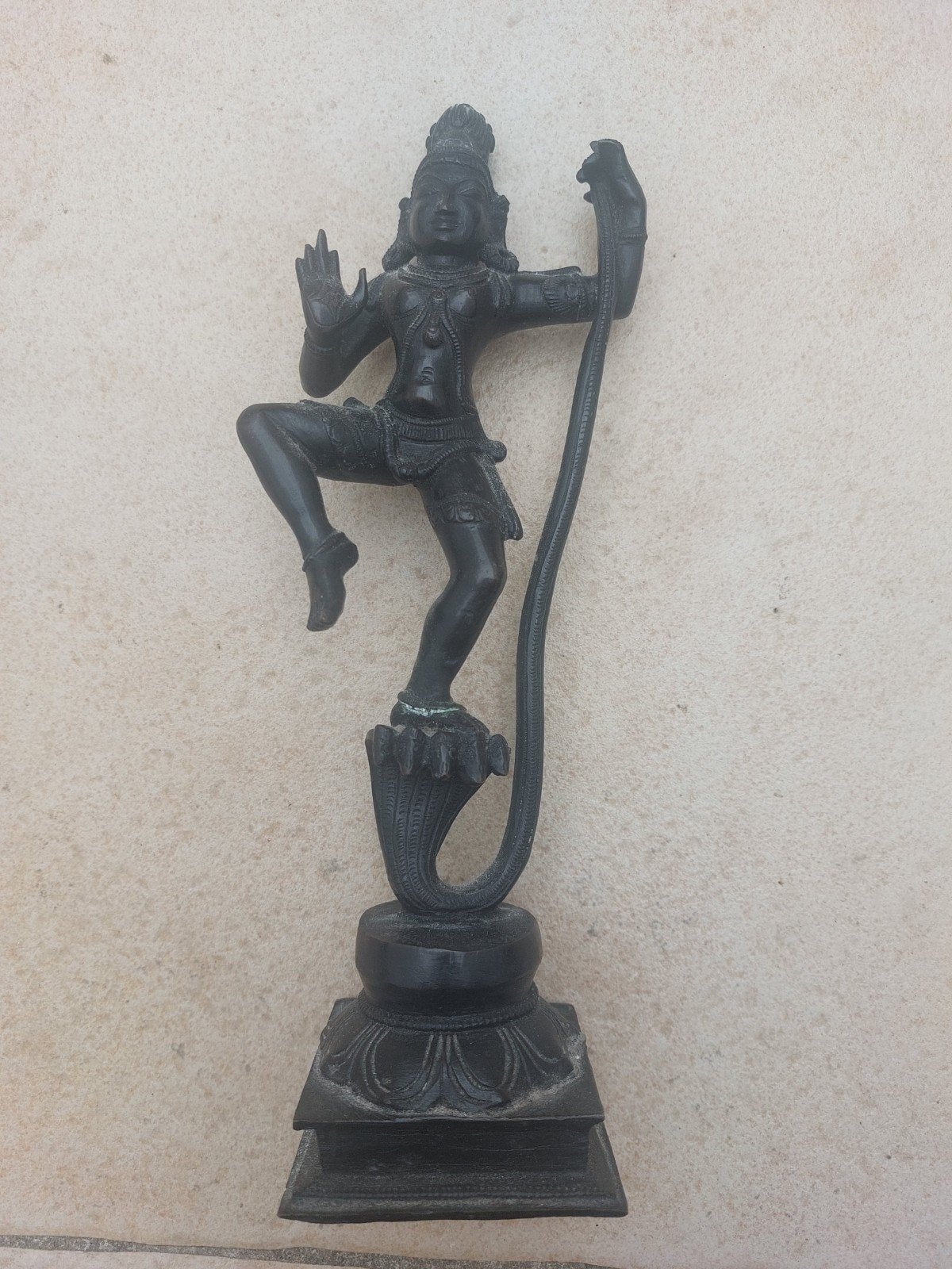 Indische Hindu figuur., Ophalen, Handgemaakt, Metaal, 27 cm