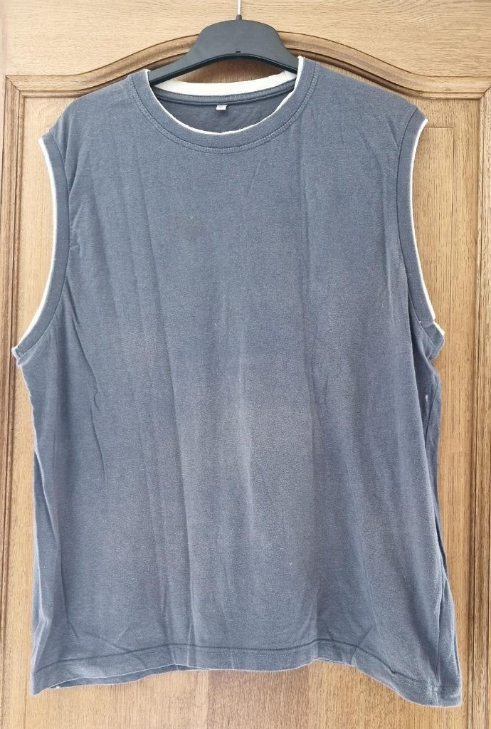 T-shirt sans manches pour homme - taille XL-gris anthracite, Envoi, Porté, Taille 56/58 (XL), Gris