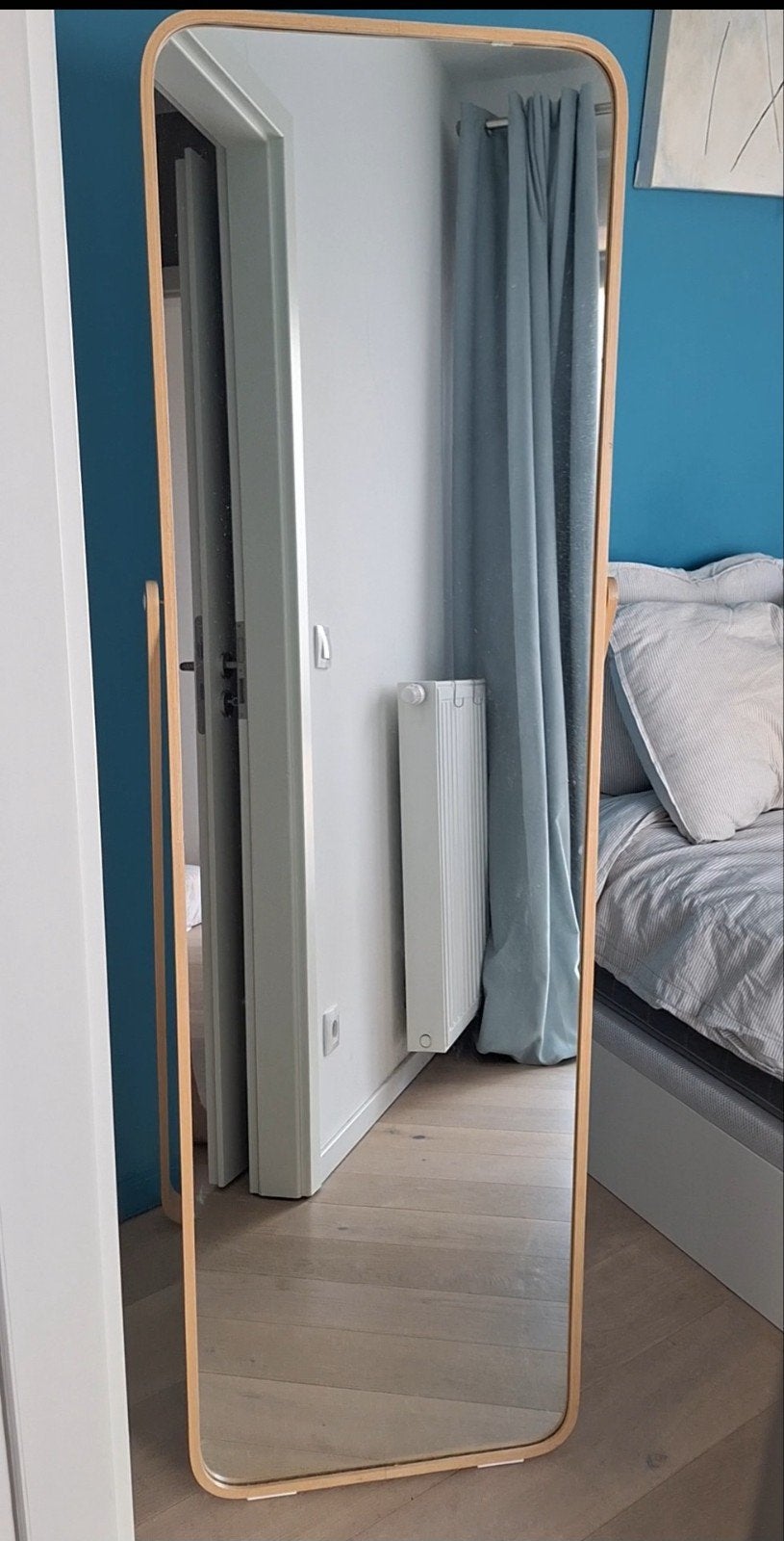 Miroir frêne IKORNNES, Maison & Meubles, Accessoires pour la Maison | Miroirs, Enlèvement, Comme neuf, Carré