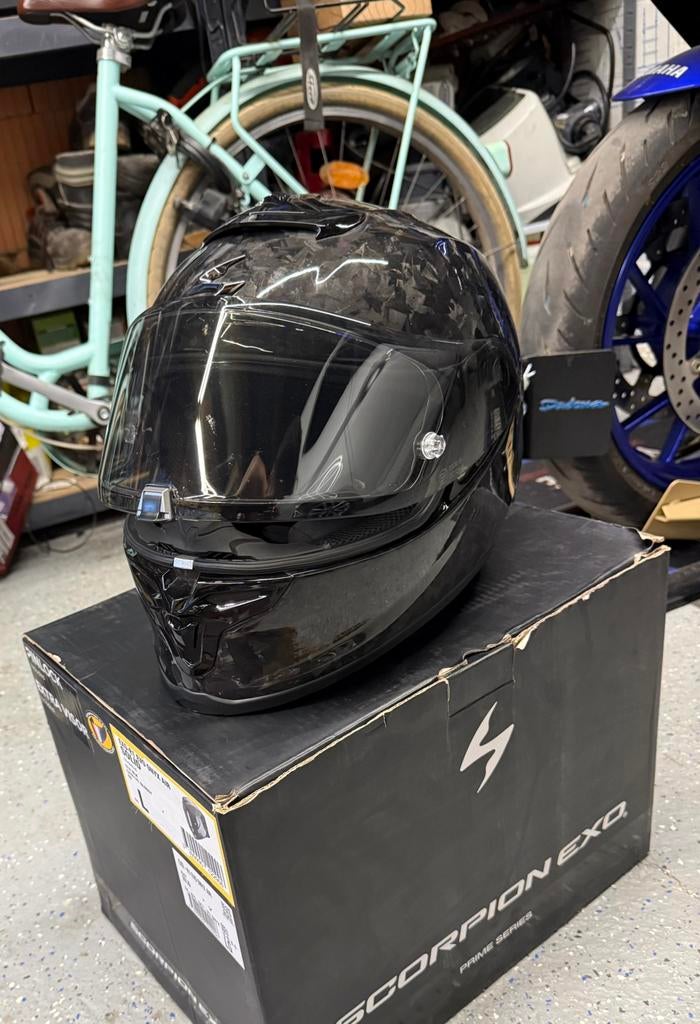 Scorpion EXO- R1onyx carbon, Motoren, Dames, Integraalhelm, L, Tweedehands