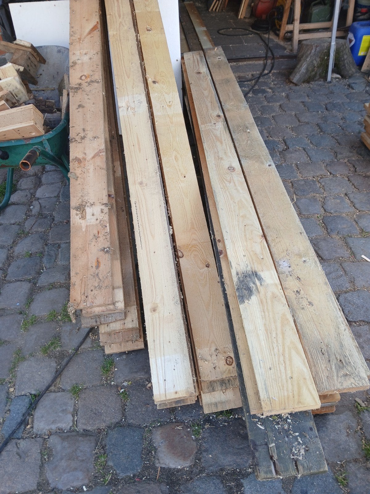 Massief hout/ recupuratie, Tuin en Terras, Palen, Balken en Planken, Ophalen