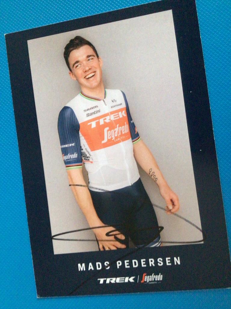 wielerkaart 2021 team trek mads pedersen signe, Verzenden, Zo goed als nieuw