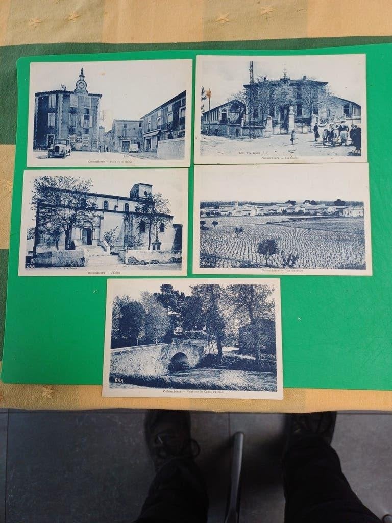 Oude postkaarten uit Colombiers (FR), Verzamelen, Ophalen of Verzenden, Voor 1920, Gelopen, Frankrijk