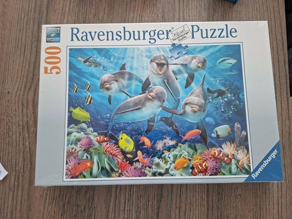 Puzzel dolfijnen - 500st (Ravensburger), Enlèvement ou Envoi, Plus de 50 pièces, Neuf