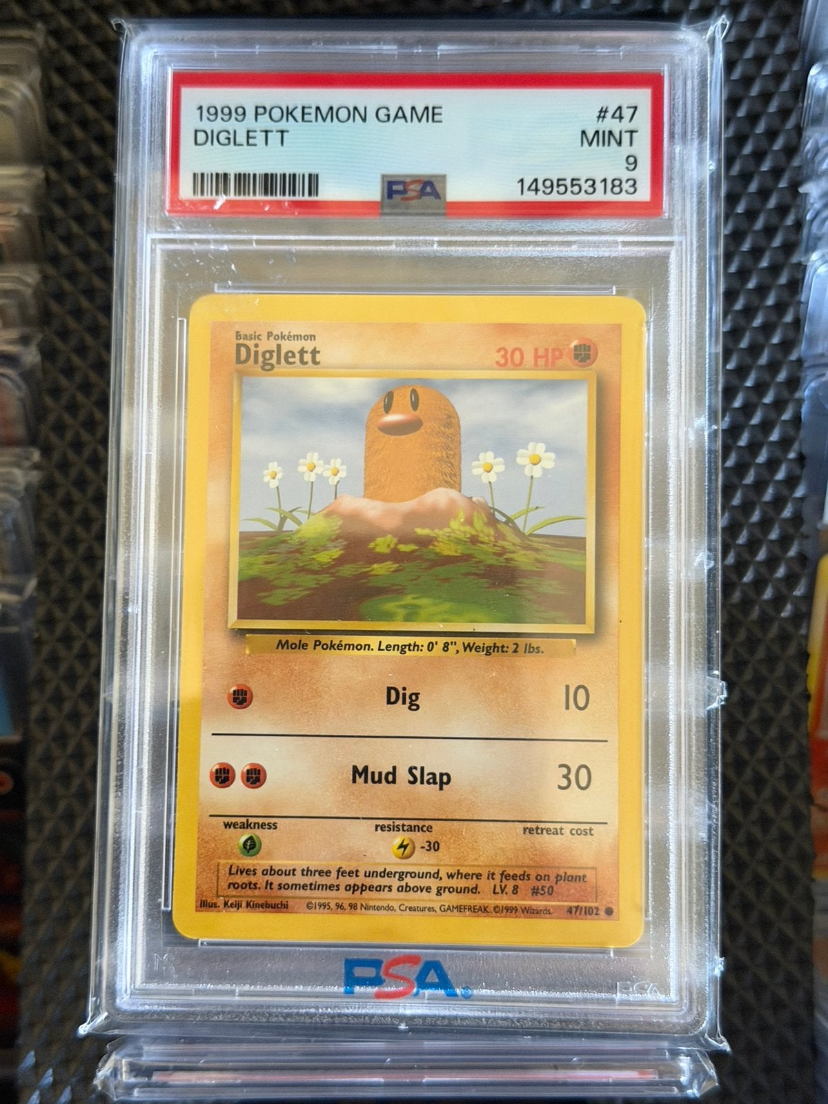 Coffret de base PSA 9 Diglett 47 Pokémon 1999 classé vintage, Hobby & Loisirs créatifs, Enlèvement ou Envoi, Neuf, Cartes en vrac