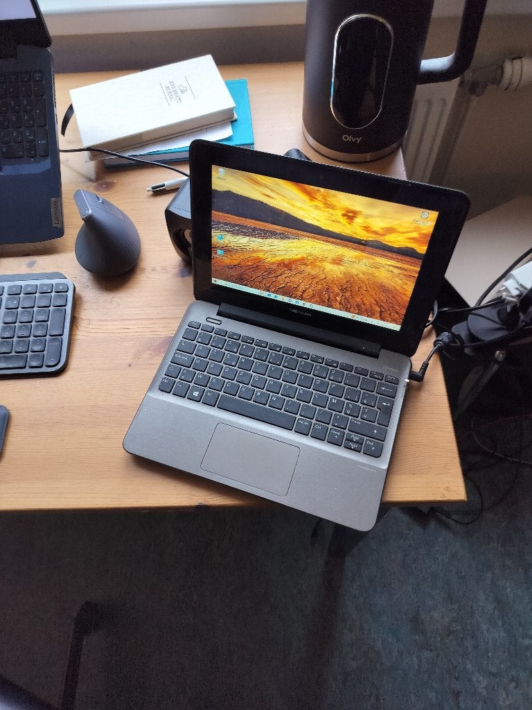 25,6 cm/10,1" Multitouch-Notebook MEDION AKOYA E1231T, Computers en Software, Ophalen, Celeron N2808, Gebruikt, HDD