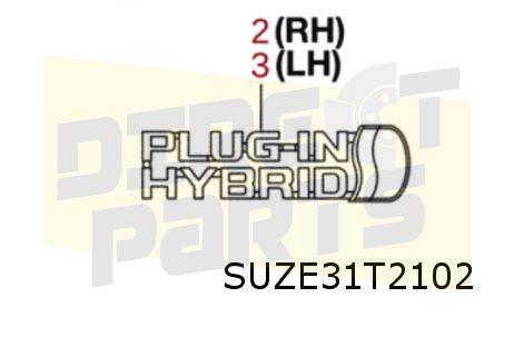 Suzuki Across (9/20-) (A5Z) embleem tekst "Plug in Hybrid" o, -, Verzenden, -, Nieuw