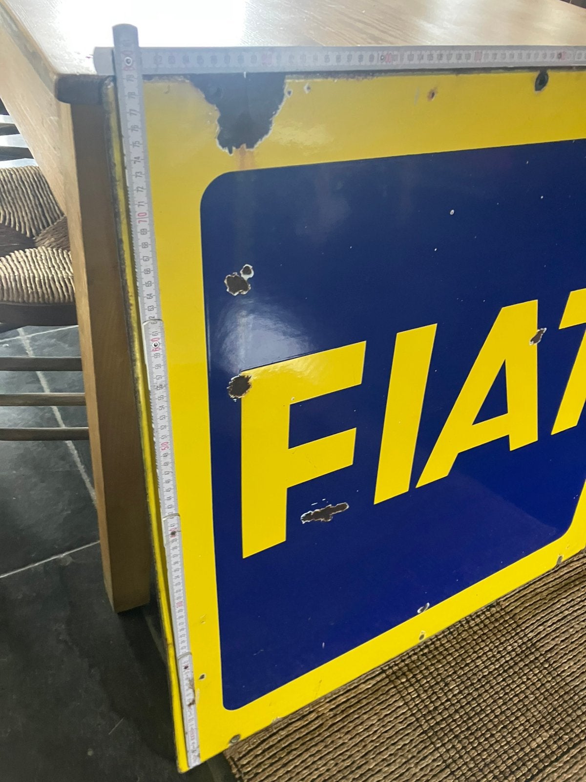 Emaille bord, Verzamelen, Ophalen, Gebruikt, Reclamebord