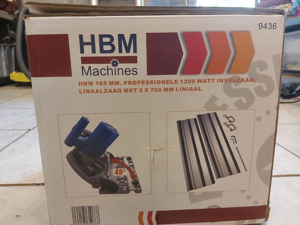 Professionele Invalzaag HBM, 1200W, 165 mm, Doe-het-zelf en Bouw, Gereedschap | Zaagmachines, Ophalen, Invalzaag, 70 mm of meer