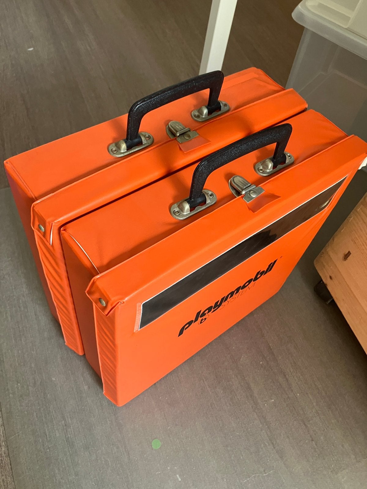 Vintage opbergdozen Playmobil met onderverdeling, Enlèvement ou Envoi, Utilisé