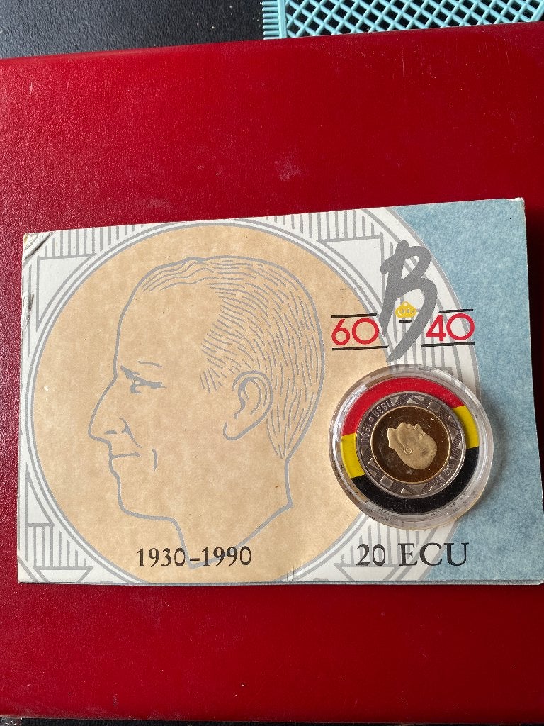20 ecu Boudewijn, Ophalen, Losse munt, Zilver