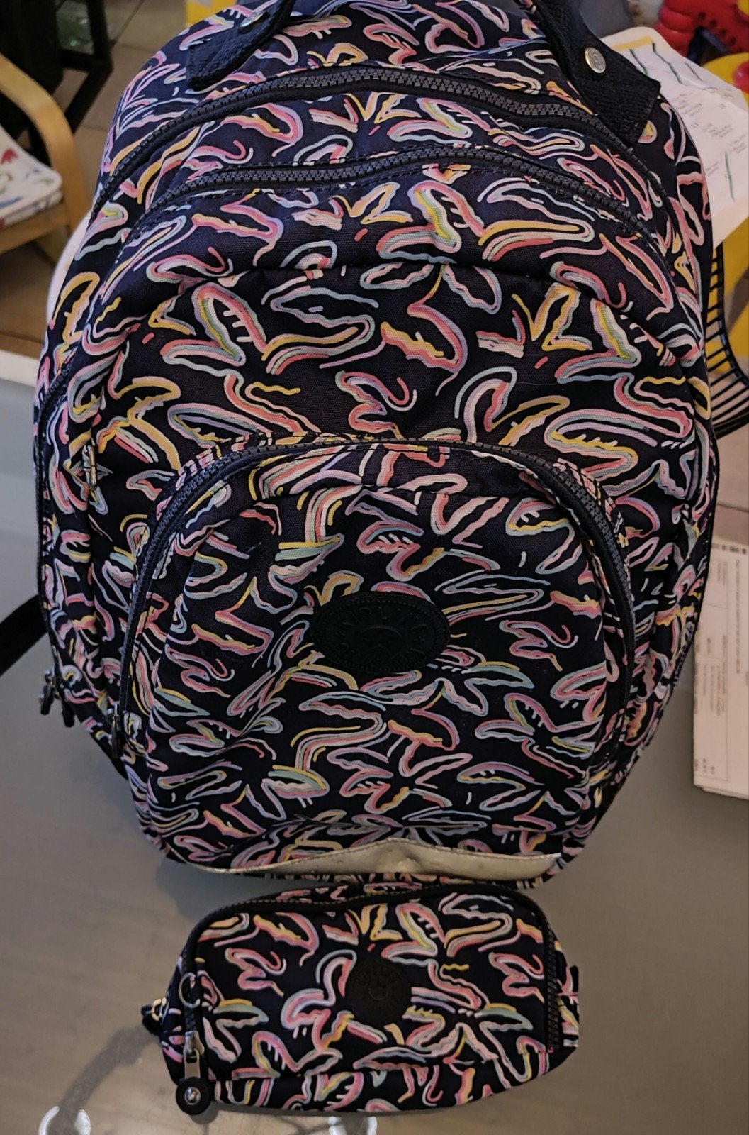 Sac à dos + Trousse Kipling Class Room Palm Fiesta Party, Enlèvement ou Envoi, Kipling
