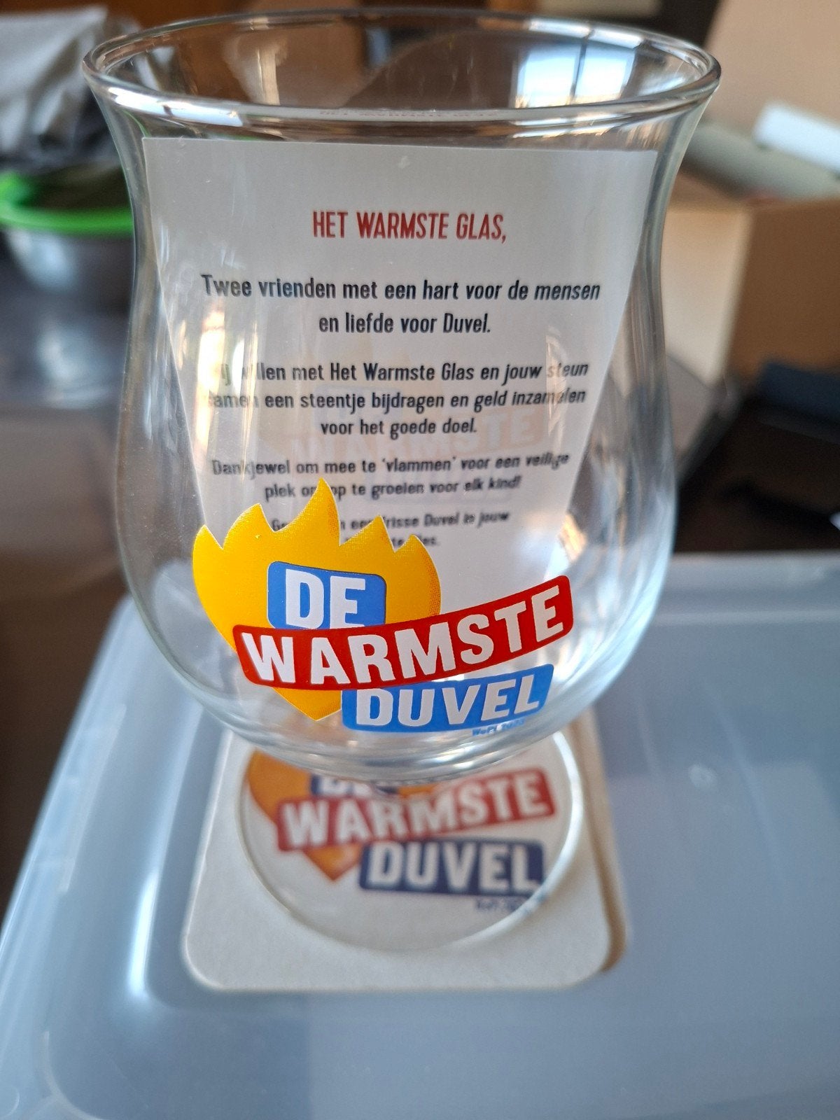 Duvelglas De warmste week, Verzamelen, Biermerken, Ophalen, Duvel